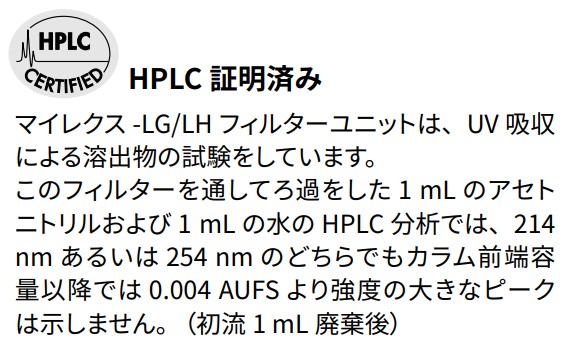HPLC証明済み