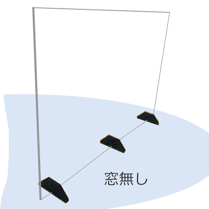 塩ビ製　飛沫防止パーテーション(窓無し)